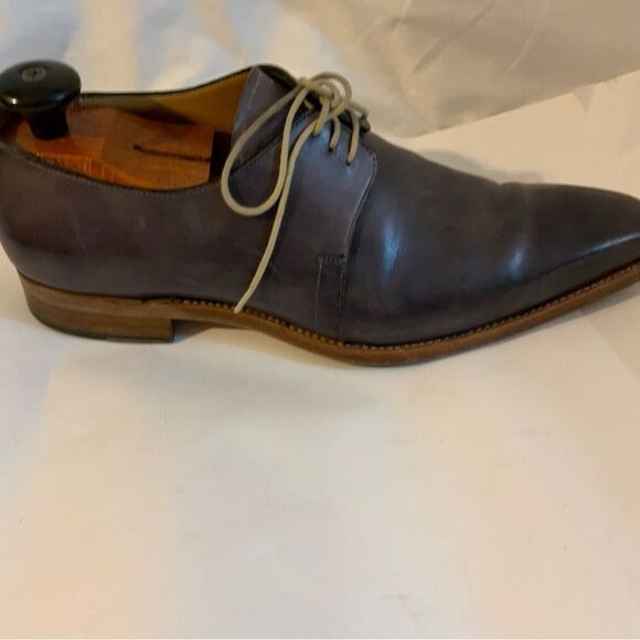 Carlos Santos Mens Dress Shoes 9 Distressed purple Leather main image 6